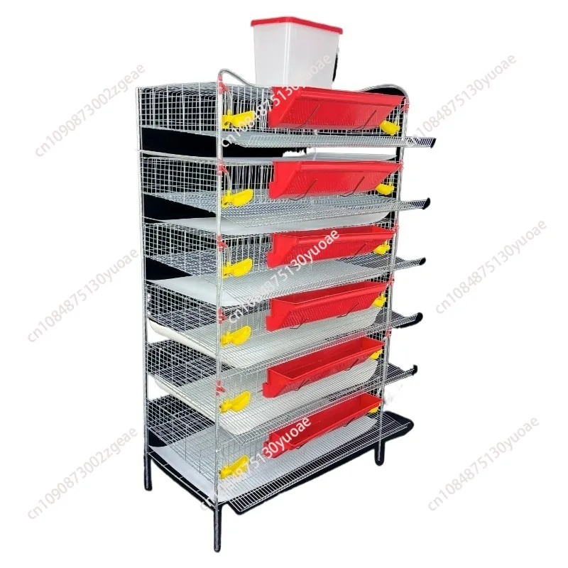 Vertical quail cage Bird cage can automatically clear manure feeding Drinking water Quail egg production cage