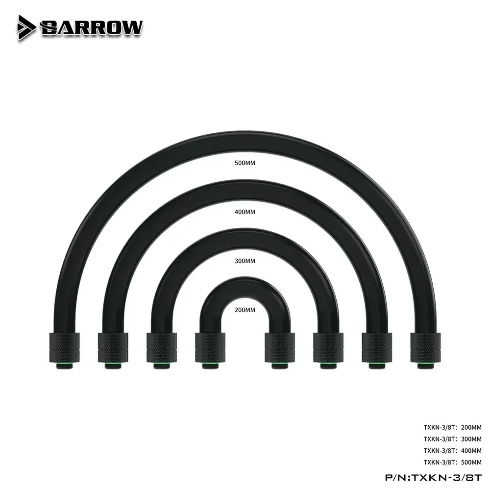 BARROW EPDM 10x16MM AIO Hose Water Cooling Soft Tube Adapter 360 degree Rotary G1/4