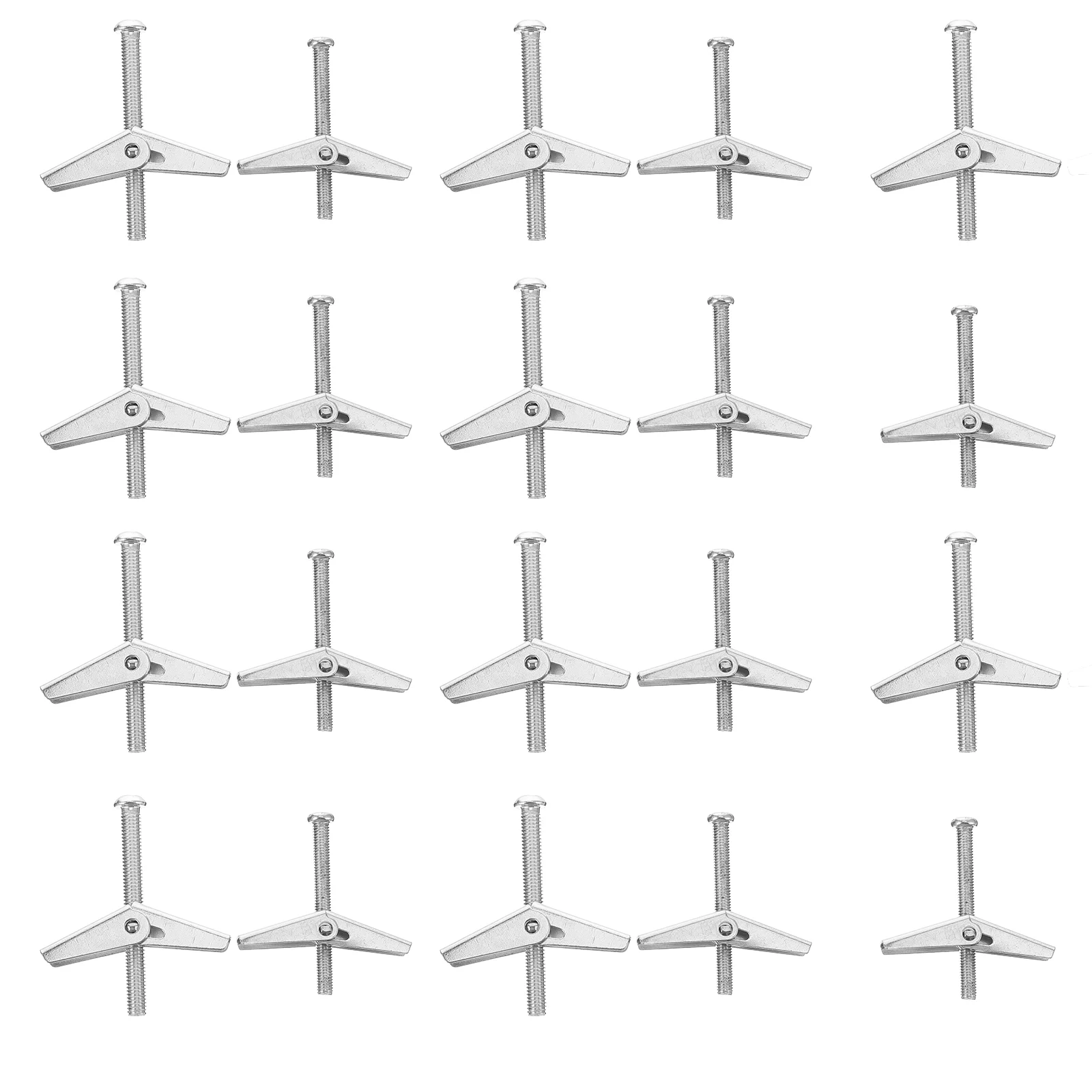 

20 Pcs Expansion Screw Wing Nut Kit Bolts Butterfly for Drywall Hanging Toggle Iron