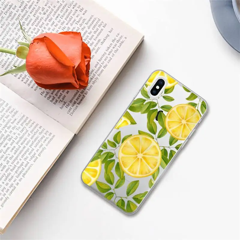 Fruit lemon Phone Case For iPhone 14 13 12 11 Pro Max Mini X Xs XR 6 7 8 Plus SE 2020 Transparent Case