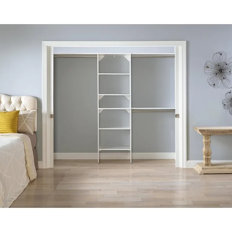 SuiteSymphony Closet Organizer with Shelves, 25-Inch-Pure White