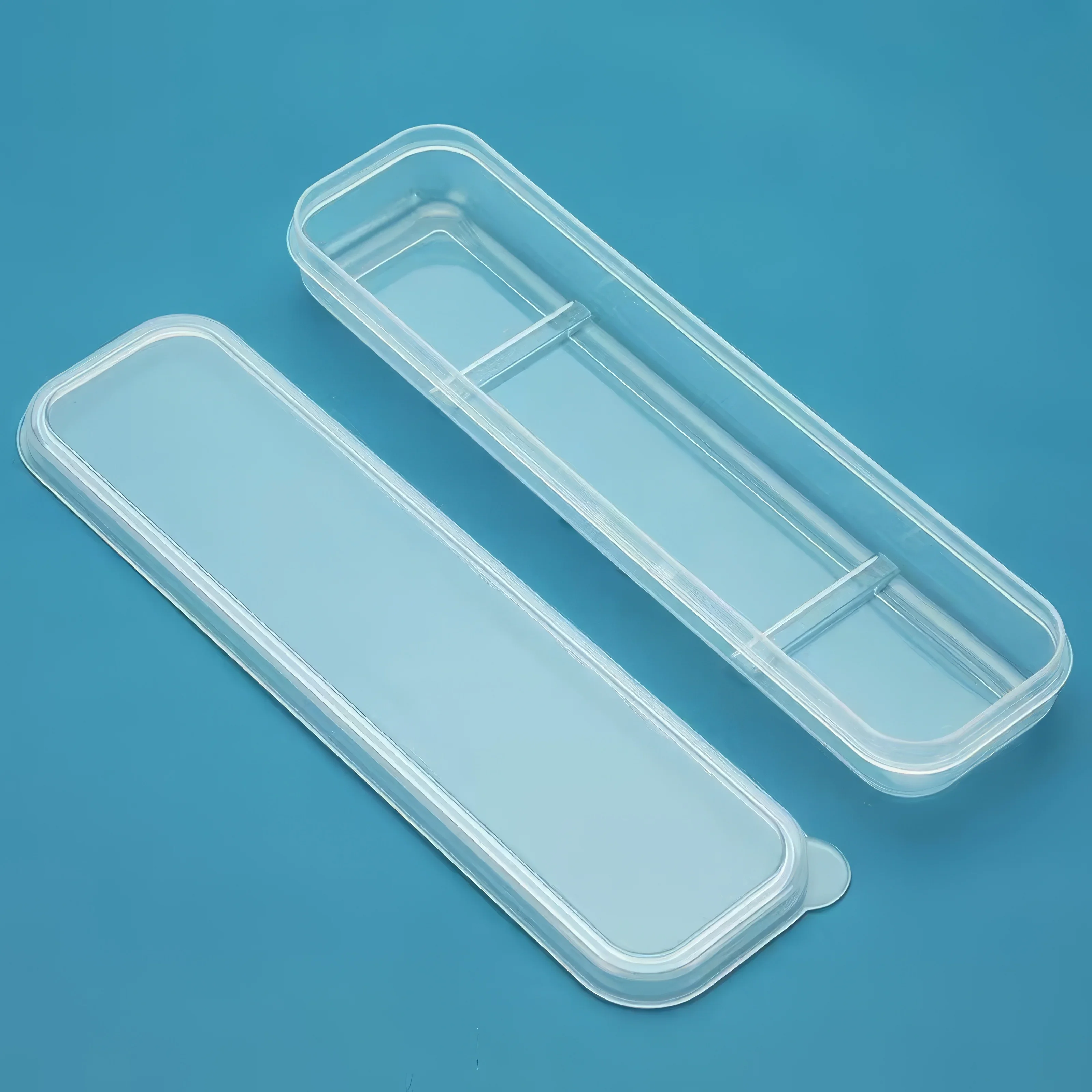 1Pc Durable Clear Makeup Organizer Box, Dust Resistant Design, Perfect For Storing Cosmetic Brushes And Eyeliners. - Detail 1