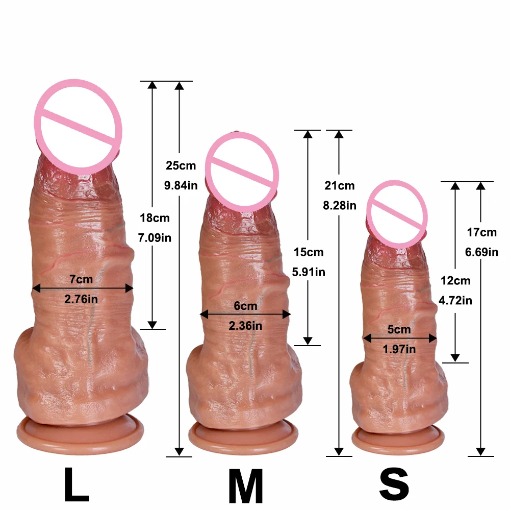 Huge Real Man Dildo Silicone Dick Male Artificial Rubber Penis Strapon Sex Toys for Women  Anal Plug Vaginal G-spot Masturbation