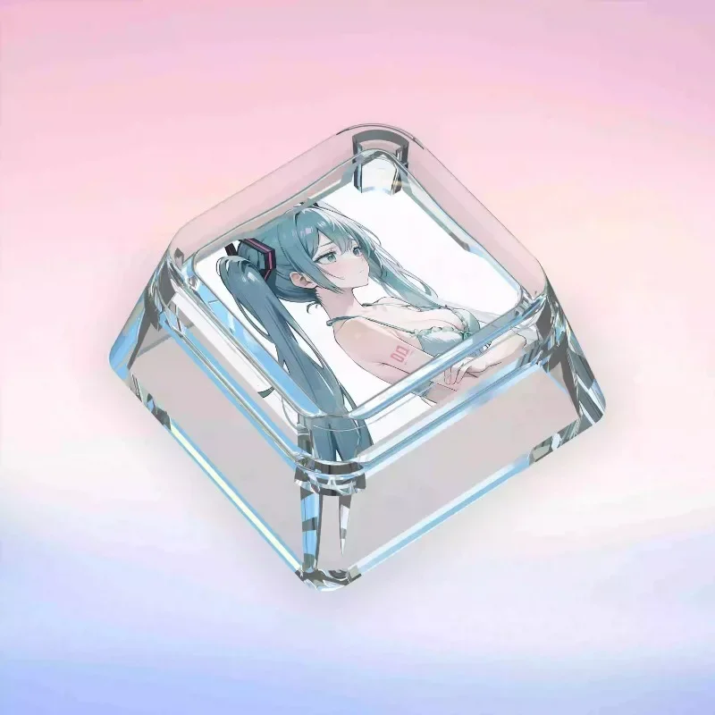 Original Cute Anime Artisan Key Cap Point Customization Cartoon Transparent Personality Keycaps for Mechanical Keyboard Gift