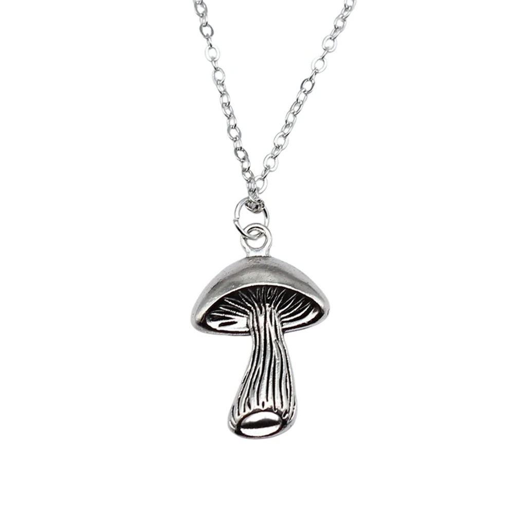 1pcs Mushroom Charms Chain Necklace Nail Charms Jewelry For Woman Popular Chain Length 43+5cm