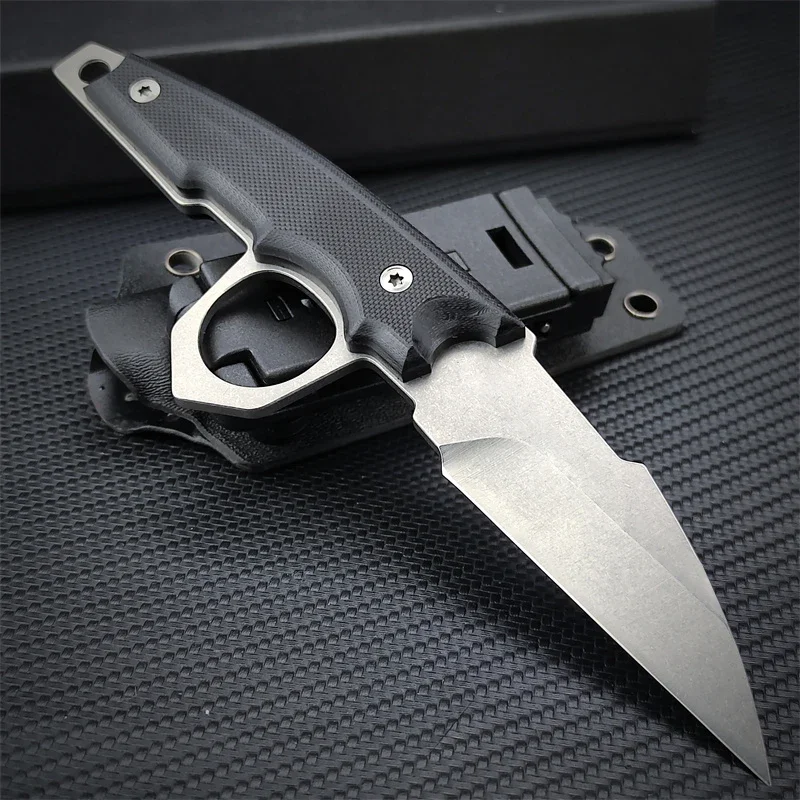 

Edc Tactical Fixed Blade Knife Outdoor Pocket Knife G10 Handle Kydex Sheath Camping Tools High Hardness Hunting Survival Knife