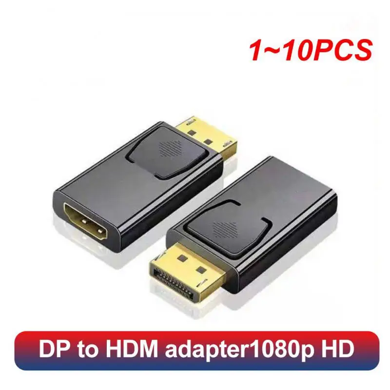 1~10PCS DP To HDMI-compatible Adapter For PC TV Cable Computer Monitor Converter Gold/nickel Plated Plug DisplayPort Usb Adapter