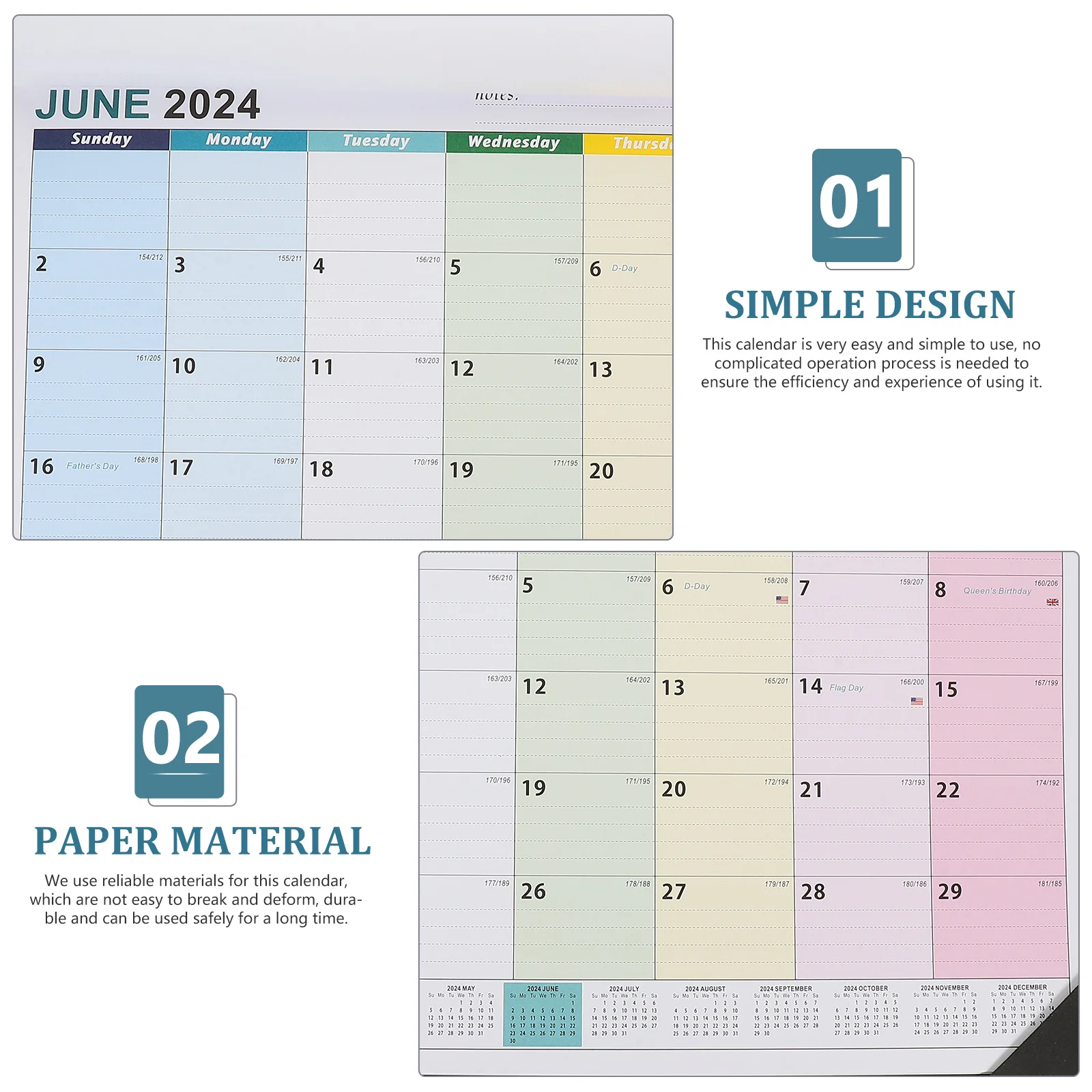 

Monthly Calendar 2024-2025 Wall Hanging For Home Office Holiday Appointment Planner Sturdy Room Daily Use Calendar
