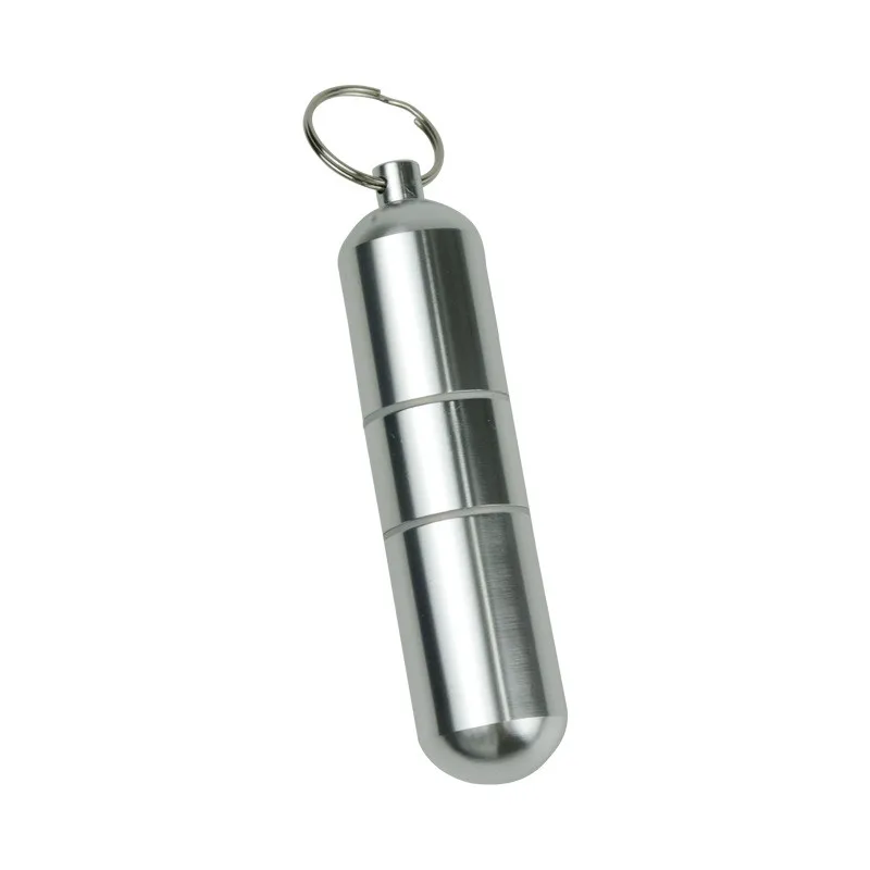 Silber Aluminium Legierung Zigarette Box Wasserdichte Zigarette Fall Pille Zahnstocher Kapsel Zigarette Zubehör Herren Geschenk Gadgets