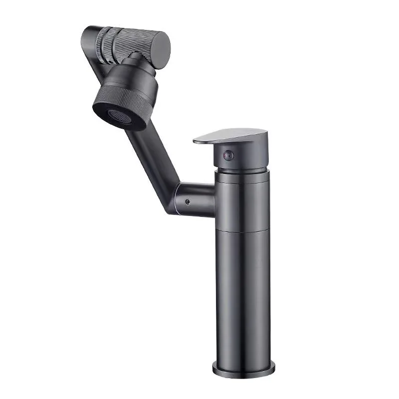 Gun Ash Wash Basin Basin Universal Hot and Cold Water Faucet 360° Rotation Frosted Black