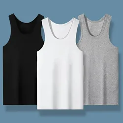 2025 New Men's Summer Lightweight Cotton Tight Vest Sports Casual Family Pajamas Outdoor Tight Top Breathable Quick Drying Vest