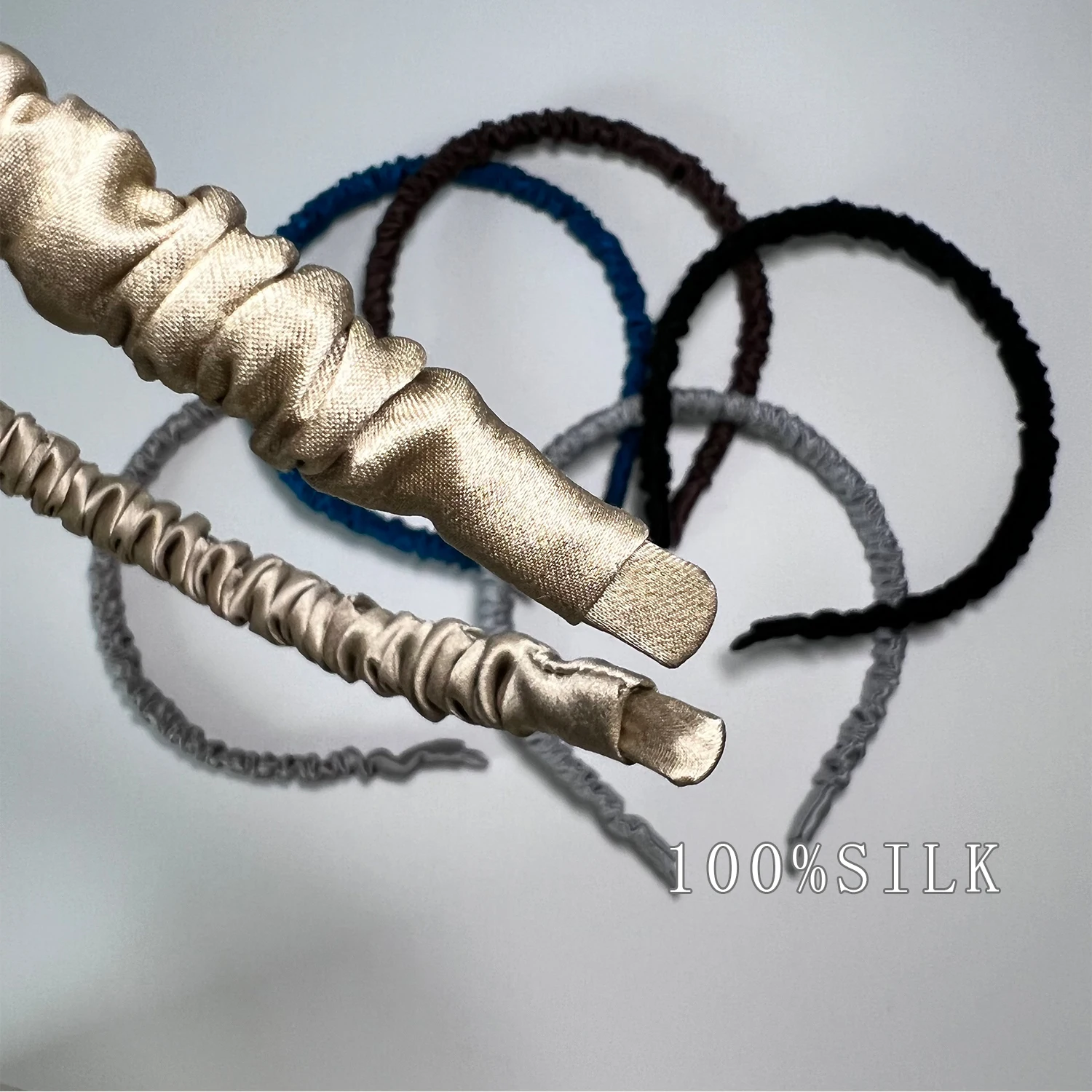 Bandeau en soie 1 cm en soie de mûrier 100 %