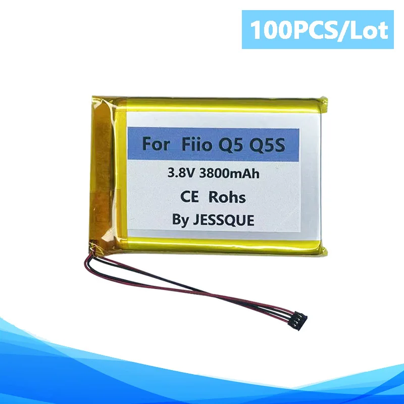 100PCS/Lot Zero Cycle Brand New 3800mAh Battery For Fiio Q5 Q5S Amplifier Batterie Accumulator Pack AKKU