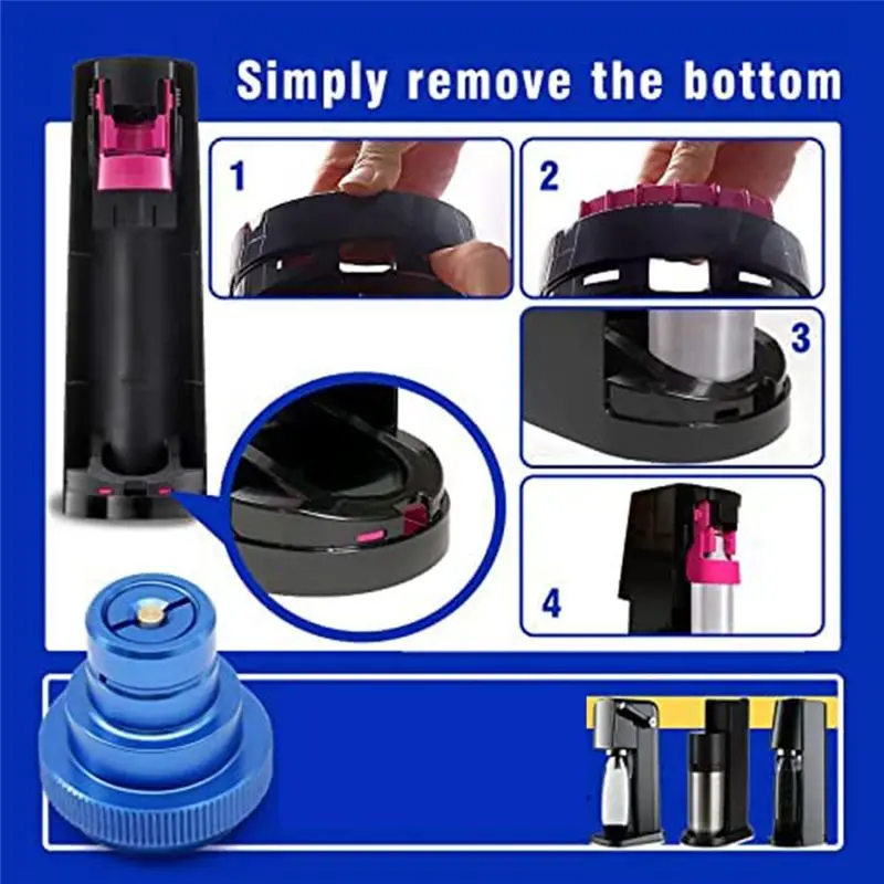 CO2 Quick Adapter for Soda Water Maker Compatible with DUO/Terra/Art soda maker machine Metal