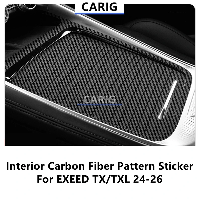 Image of Für EXEED TX/TXL 24-26 Innenraum Carbonfaser-Muster Aufkleber Schutzfolie Modifikationszubehör Umbau