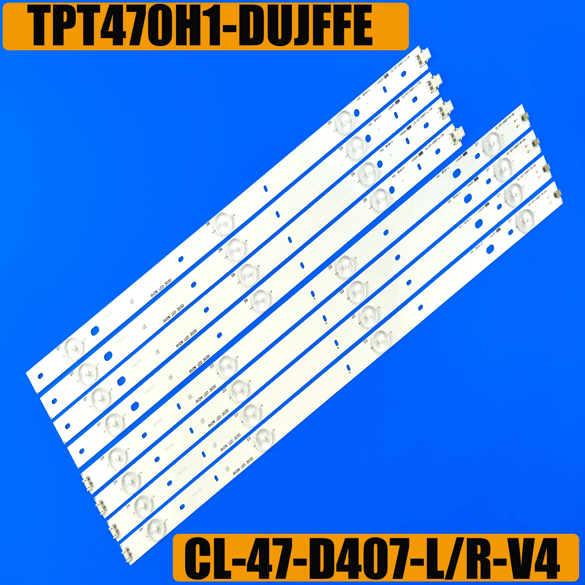 LED Backlight strip for CL-47-D407-R-V4 CL-47-D407-L-V4 FOR 47PFL3198H 47PFL5708/F7 47PFG4109/78 47PFL3188 PT470H1-DUJFFE