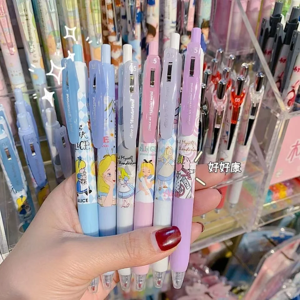 

5PCS Disney Alice series Roaming in Wonderland limited edition gel pen students use press signature pen cute school supplies