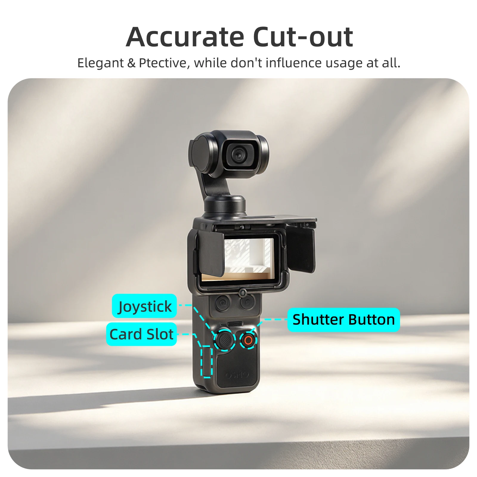 Display Screen Hood Protective Cover For DJI Pocket 3/4/4Pro Anti-Glare Sunshade Camera Screen Shield Accessory
