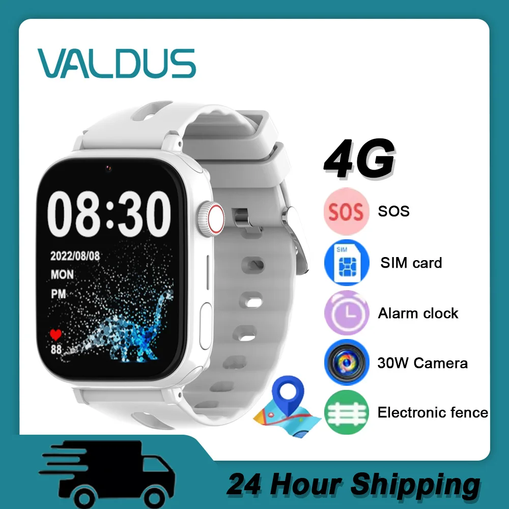 

VALDUS 2025 New DF90 Children Smartwatch HD Video Chat SIM Card SOS Emergency Call GPS Electronic Fence Alarm Clock Kids Watch