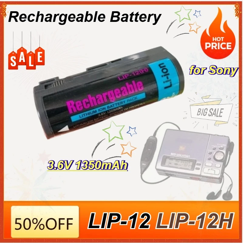 LIP-12 LIP-12H 3.6V/1350mAh Walkman Battery for Sony MZ-B3 MZ-E3 MZ-R3 MZ-R35 MZ-R30 MZ-R4 MZ-R2 MZ-R4ST for HP F1255A F1287A