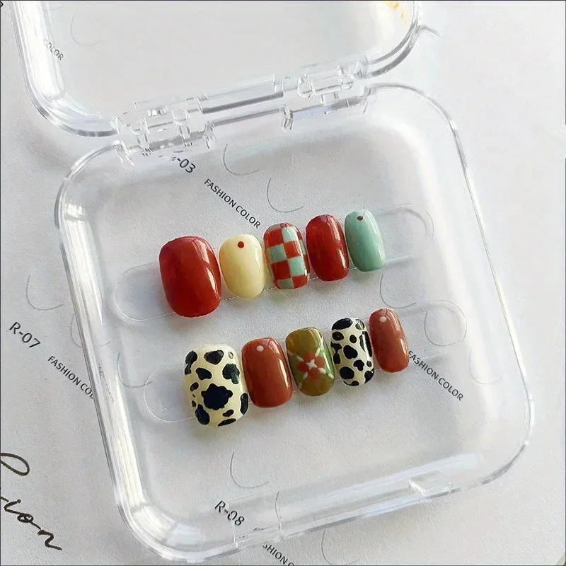 Présentoir pour ongles, 30 pièces, autocollants de colle, pratique en acrylique, outils de présentation de faux ongles, bande carrée transparente à Double adhésif