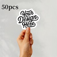 50pcs Custom Stickers Waterproof Vinyl Die Cutout Logo Design Brand Personalized Packaging Labels Wedding Sticker For Business