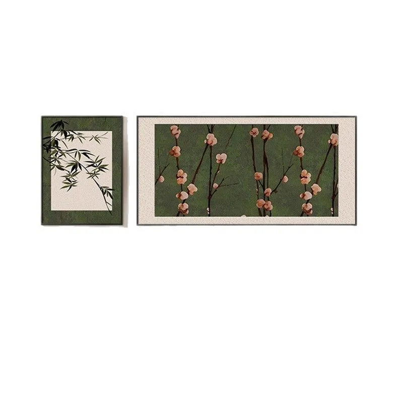 

French cream style living room decorative painting, medieval style sofa background wall hanging painting, niche art retro