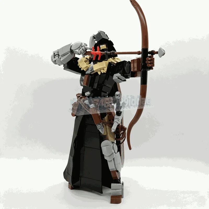 592PCS Medieval Fantasy Archer Figure Building Block Bow Warrior Character Model DIY Assembly Toy Creative Display Birthday Gift