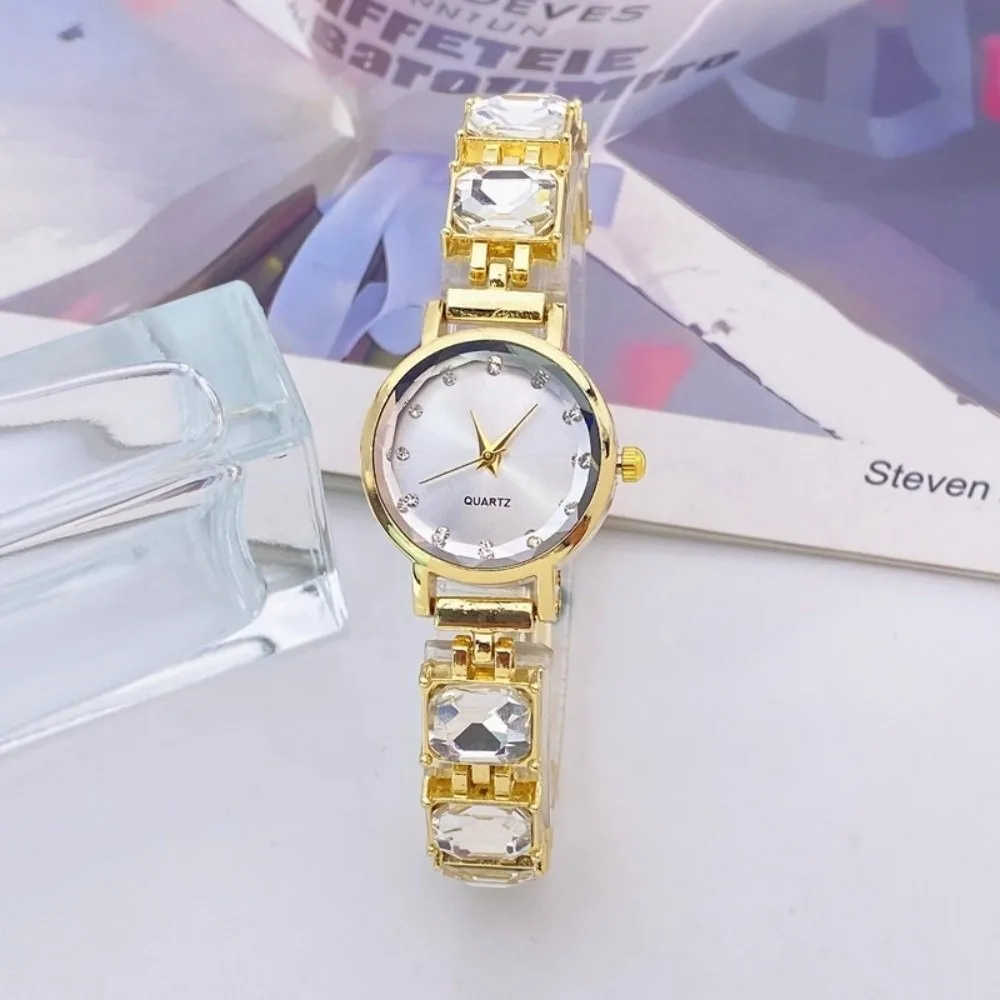 

New Rhinestone Strap Bracelet Watch Quartz Movement Luxury Design Quartz Watch Elegant Wristwatch Women