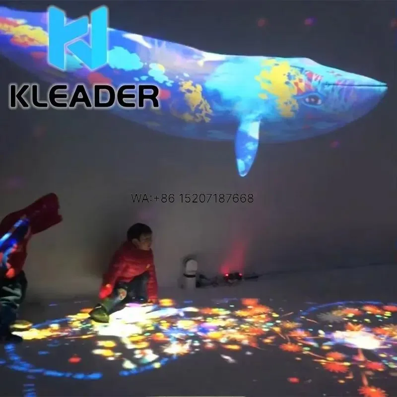 Wmwmnu Interactive Immersive Projection Dream Whale Island Touch Wall 3D Augmented Reality Holographic Room Mapping Fish Game - view 3