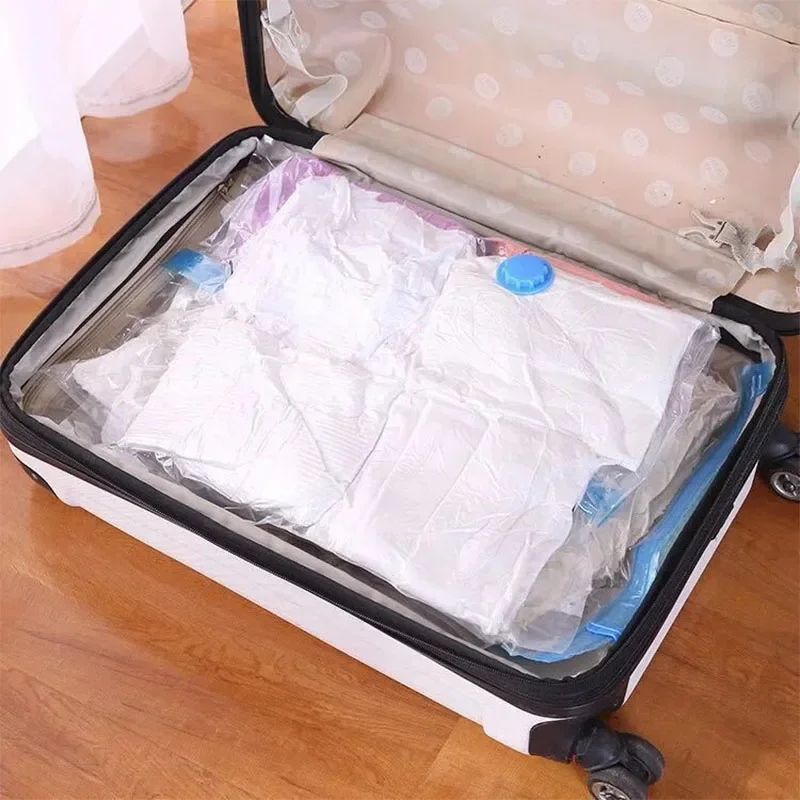 Vacuum Storage Bags More Space Save Compression Travel Seal Zipper for Clothes Pillows Bedding Closet Home Organizer