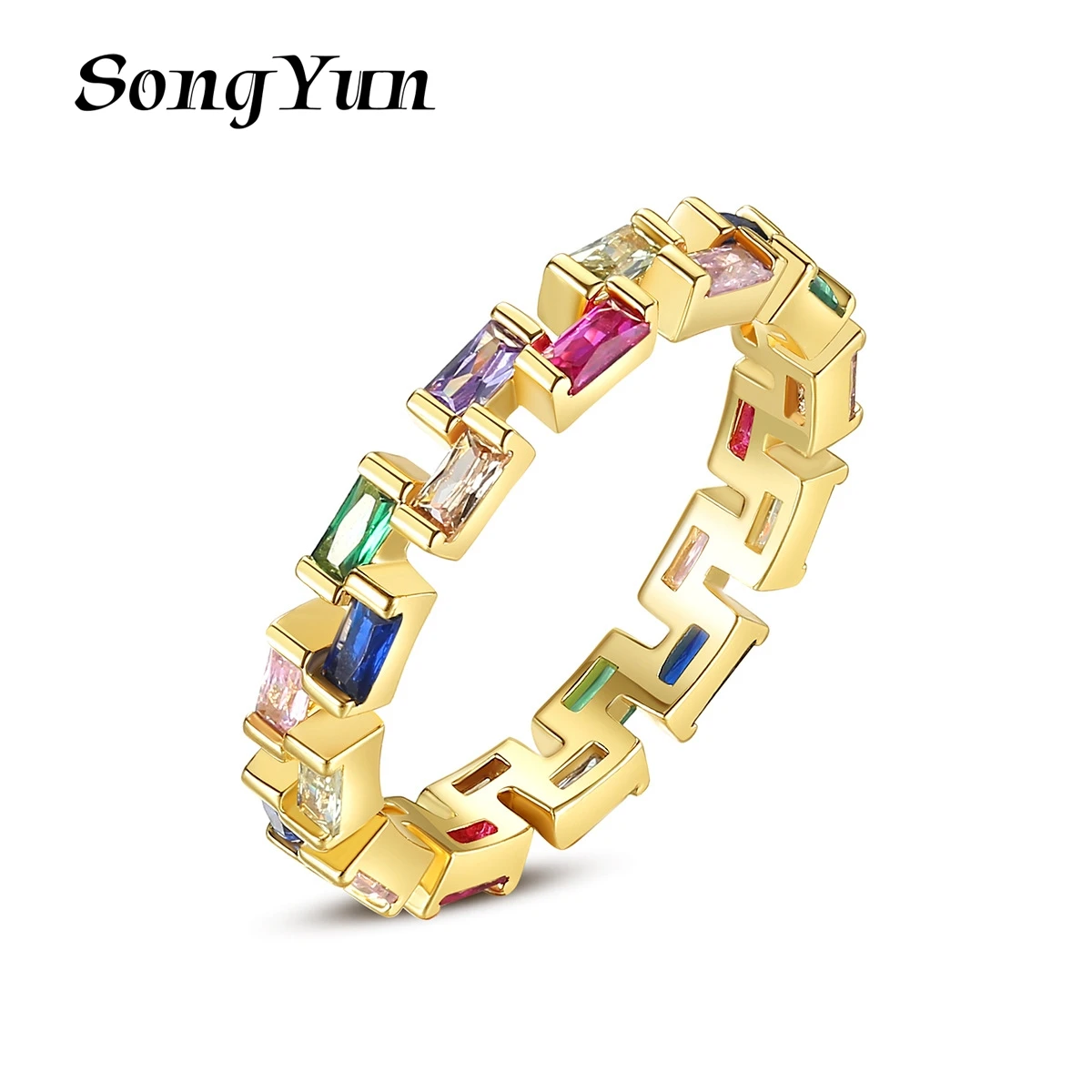 

SongYun Jewelry MHT Quality Brass Ring Wedding Band CZ 7A Zircon Wedding Bridal Cocktail Party Women Rings Fashion Jewelry