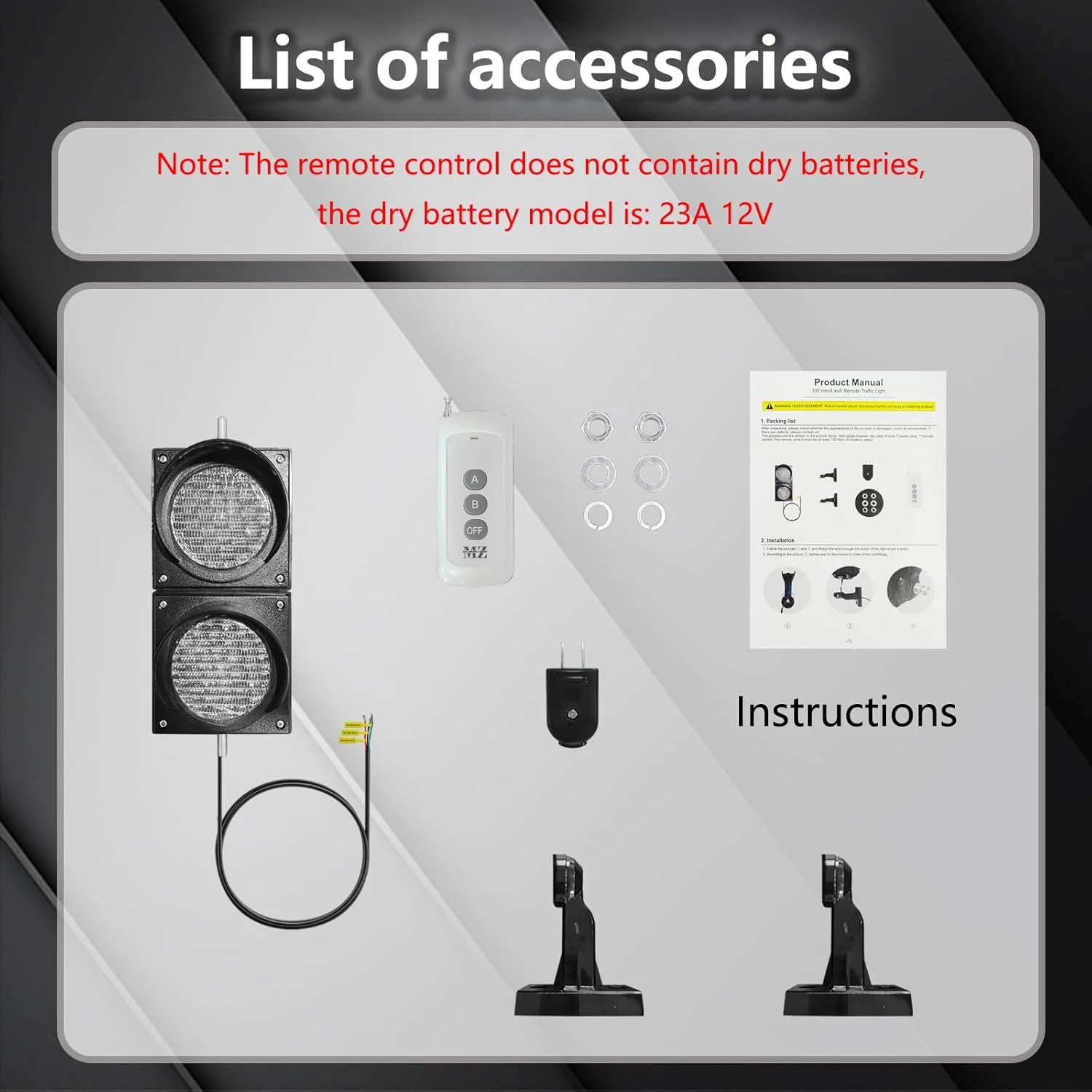 Led إشارة المرور 220 فولت إشارات تحذير لاسلكي للتحكم عن بعد أضواء إشارة الأمن أحمر أخضر عصا المرآب 100 مللي متر السلامة