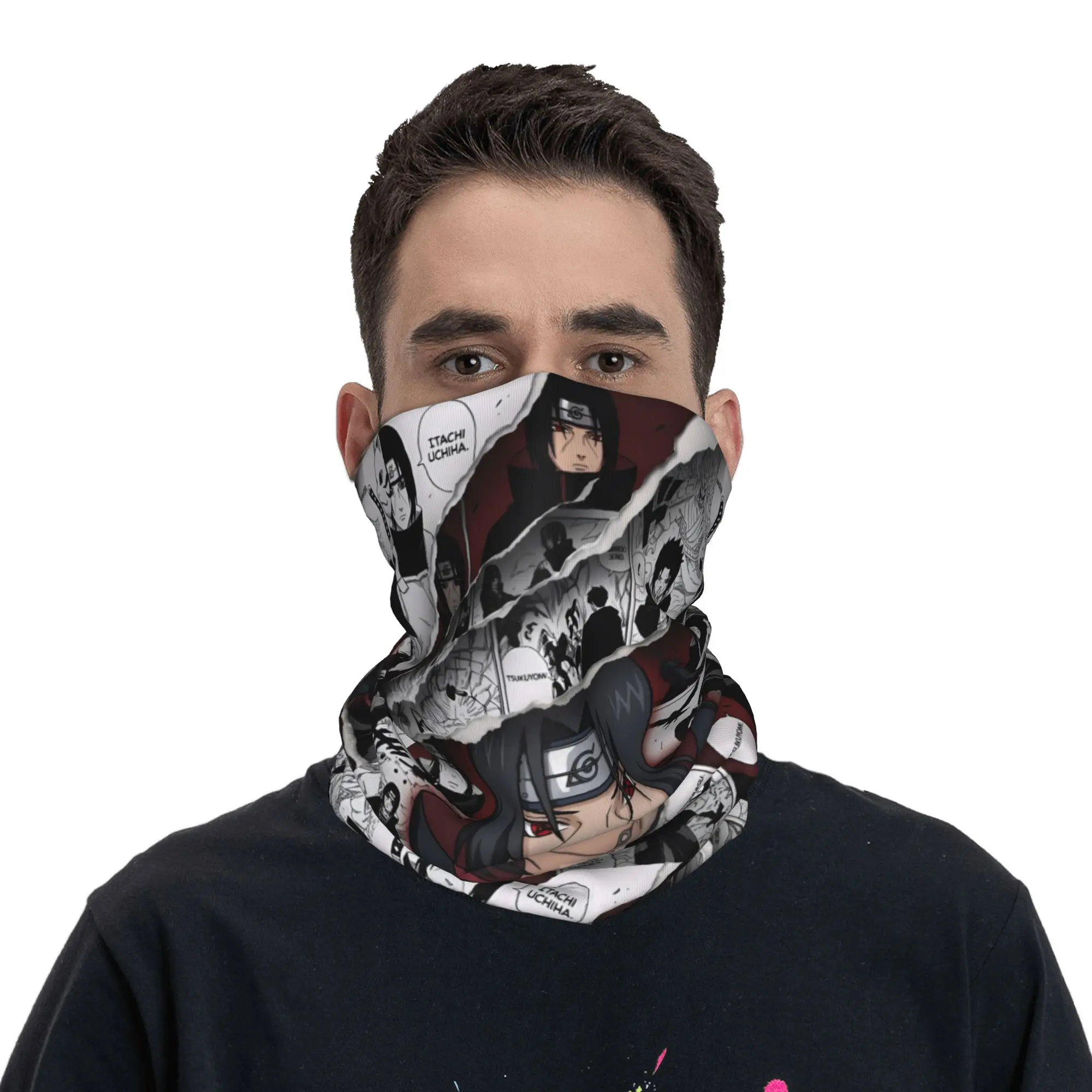 

Custom U-Uchihaes Itachi Hot Anime Bandana Neck Warmer Women Men Winter Ski Hiking Scarf Gaiter Anime Face Cover