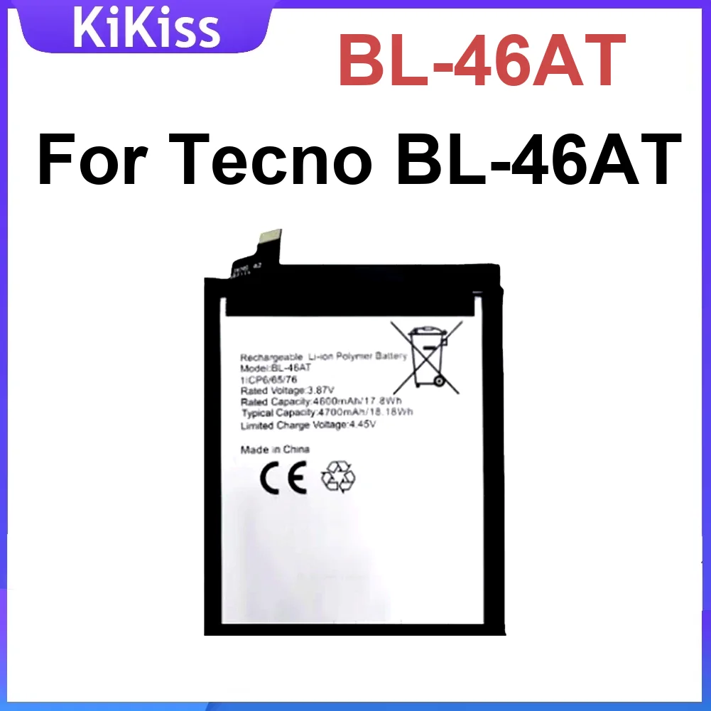 

Rechargeable Long-Lasting Mobile Phone Battery Bl-46AT For Tecno 4700Mah
