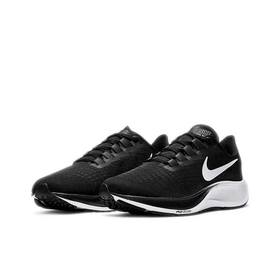 Original Nike Pegasus17 Men\'s Running Shoes Wear Resistant Shock Absorption Breathable Black Sneakers BQ9646-002