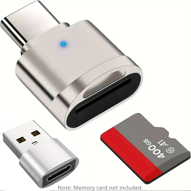 Type C TF Reader With Zinc Alloy Shell, SD Card Reader with USB C to