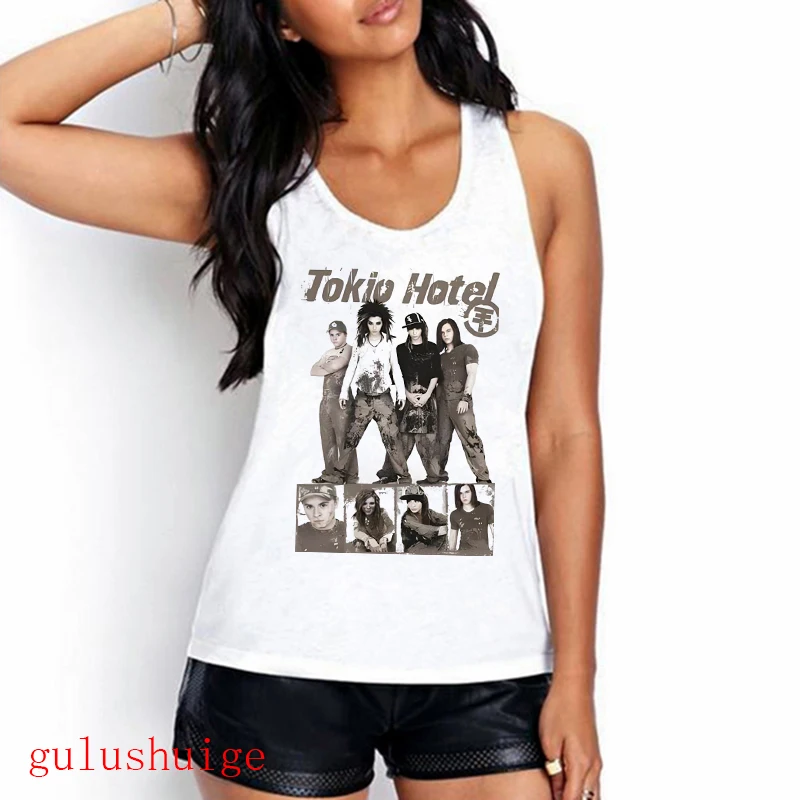 2024 90s Tank Top Punk Style Tokio Hotel T-shirt Vest T Shirt Tank Top Fashion Women Cropped Graphic Tshirt Vintage Tees Shirts