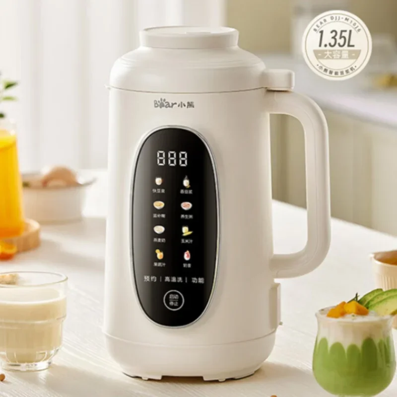 自動豆乳マシン,オーバーフロー防止機能,タッチスクリーン,家庭用多機能,1.35l,220v