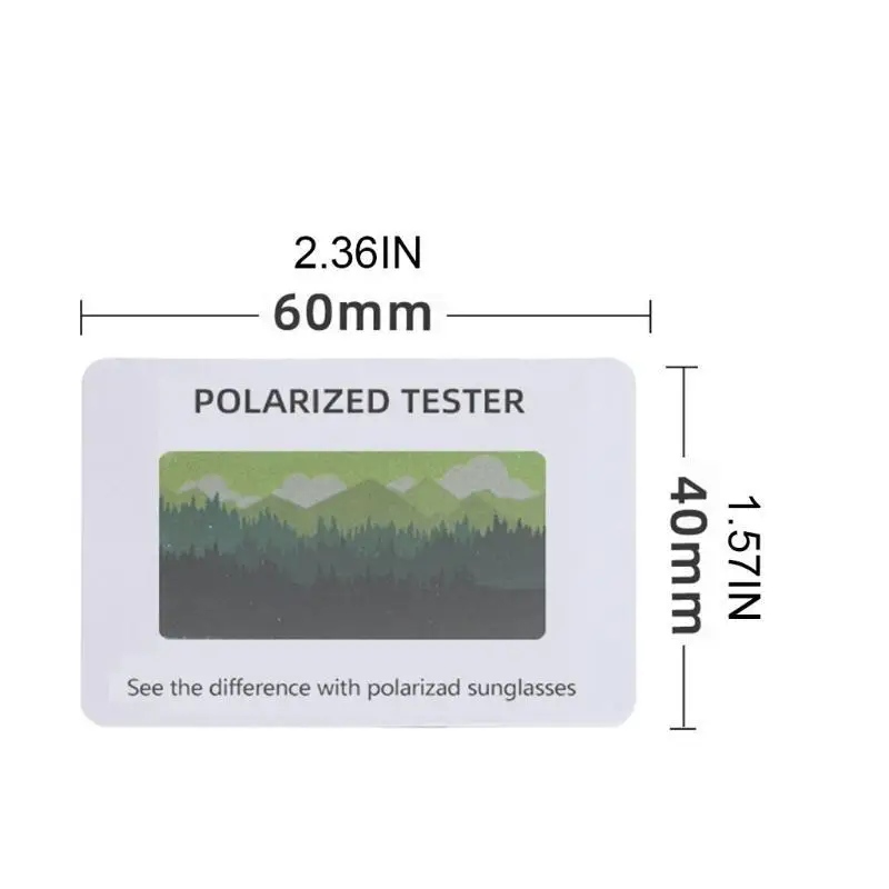 Y1UD Polarization แว่นกันแดด Tester, การ์ดทดสอบแว่นตาโพลาไรซ์, แว่นตาโพลาไรซ์ตรวจสอบอุปกรณ์เสริมกระดาษ, 6x4 ซม.