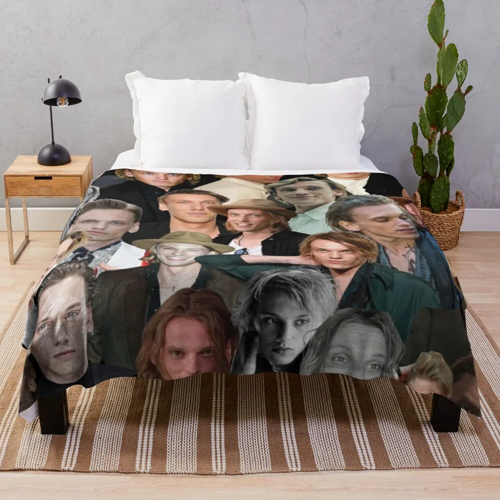 

Jamie Campbell Bower photo collage Throw Blanket Hair Blanket WarmBlanket