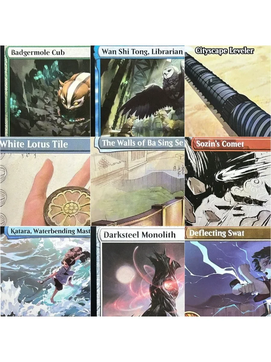 TLA/TLE les murs de Ba Sing Se/carreaux de Lotus blanc/cartes proxy magiques, jeu de société de collecte de qualité supérieure, cartes à collectionner