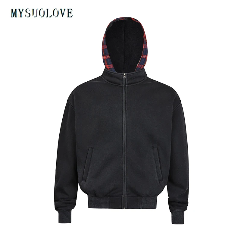 MYSUOLOVE Autumn/Winter Season Fashion brand made old hoodie 100% cotton for men and women