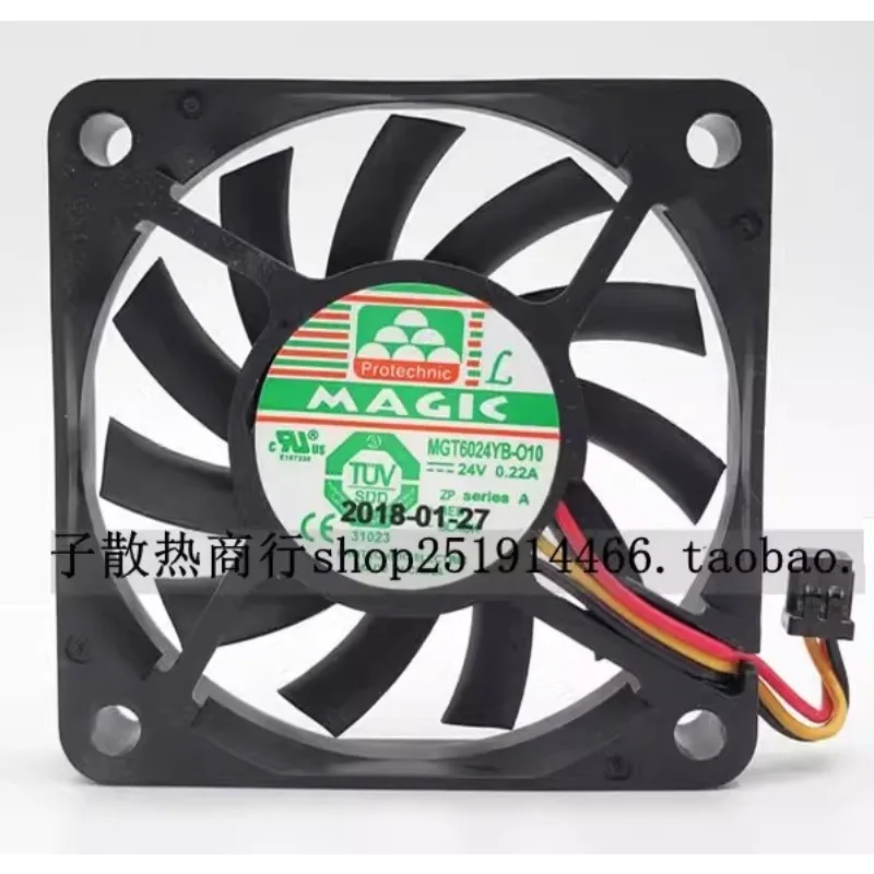 New CPU Fan for MAGIC MGT6024YB-O10 6010 24V 0.22A 6CM Cooling Fan 60x60x10mm