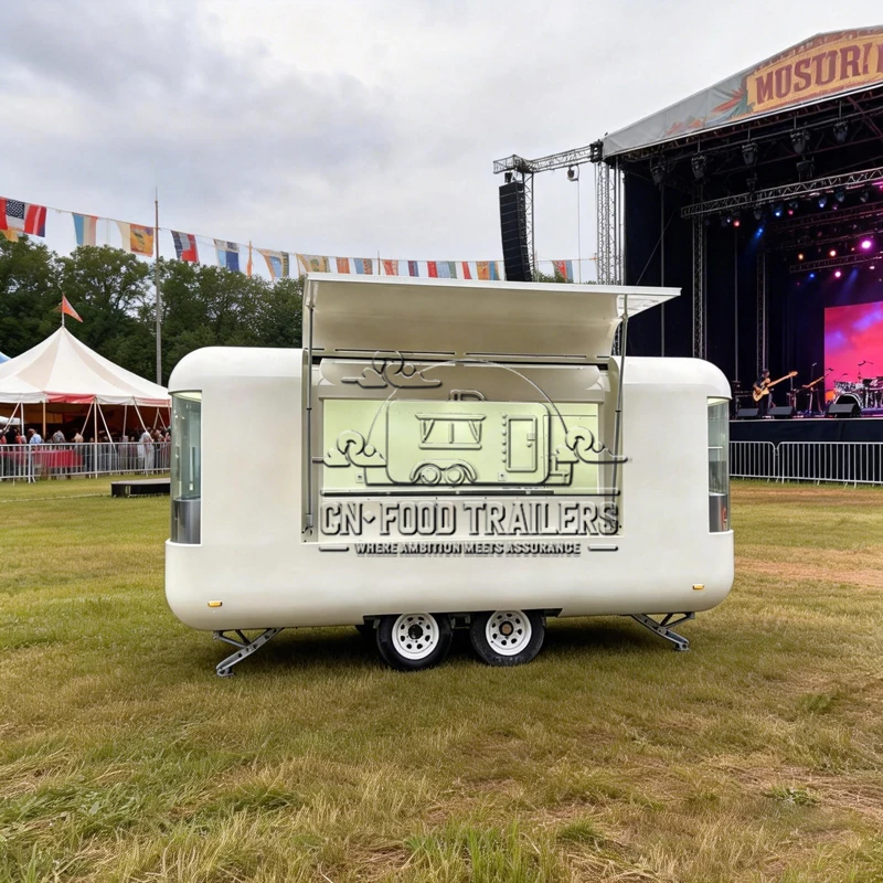 

CN Food Trailer Factory Direct Fully Equipped Food Truck Trailer Mobile Kitchen Pizza Wings Burger Taco Ice Cream Coffee Bar