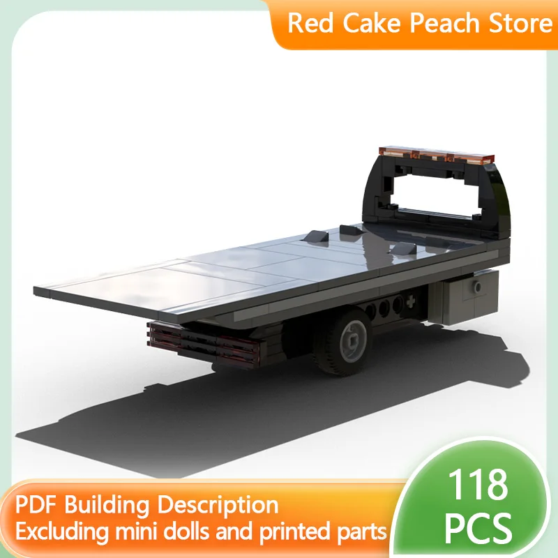 

City Car Model MOC Building Bricks Rollback Flatbed Trailer Modular Technology Children Holiday Gifts Assemble Toys Suit