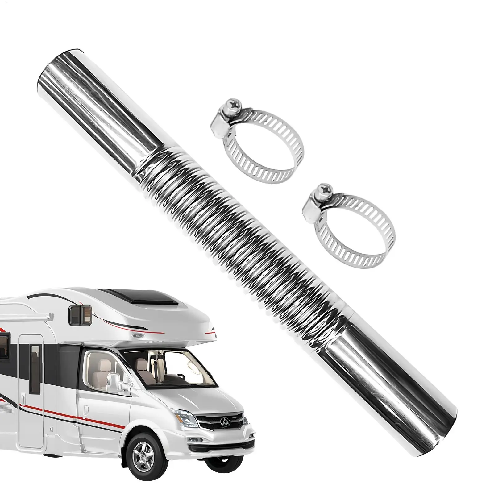 

Parking heater stainless steel exhaust pipe accessories spiral exhaust pipe diesel heater extended exhaust pipe for Car Repair