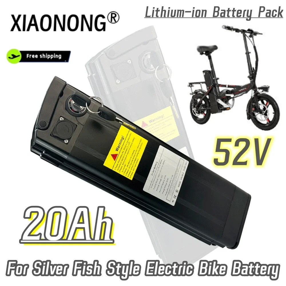 

14S4P 52V 20Ah For Silver fish bicycle battery lithium-ion battery pack, suitable for silver fish bat