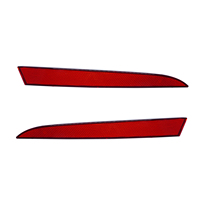 Pair Red Lens Rear Bumper Reflector For Seat Ibiza 6J MK V 2008-2012 N/S & O/S No Light