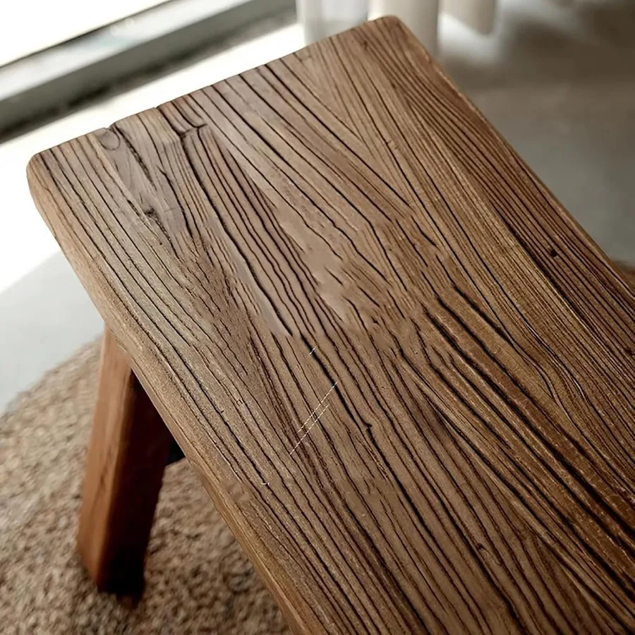 مقعد خشبي نحيف لمدخل المزرعة للاستخدام الداخلي، مقعد تخزين أحذية طويل ضيق مع تصميم متين وقوي، مثالي لـ Din